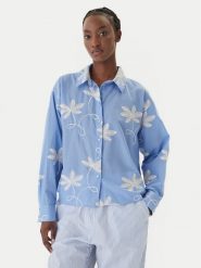 LOLA CASADEMUNT Koszula LS2615089 Niebieski Relaxed Fit. Niebieskie koszule LOLA CASADEMUNT, l, bez wzorów, z bawełny, bez kołnierzyka, bez ramiączek. Za 543.99 zł.