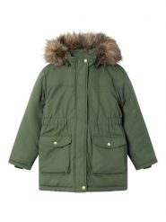 Name it Parka "Master" w kolorze zielonym rozmiar: 152. Zielone płaszcze Name it, bez wzorów, bez kaptura. Za 127.65 zł.