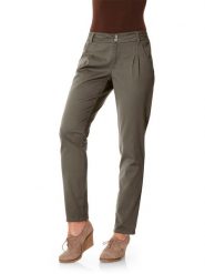 Heine Spodnie chino w kolorze khaki rozmiar: 18. Brązowe chinosy Heine, bez wzorów, z bawełny. Za 130.99 zł.