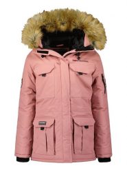 Geographical Norway Parka "Baliverne" w kolorze jasnoróżowym rozmiar: XXL. Różowe płaszcze Geographical Norway, xxl, z aplikacjami, bez kaptura. Za 172.08 zł.