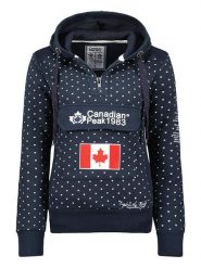 Canadian Peak Bluza "Gyrelle" w kolorze granatowym rozmiar: S. Niebieskie bluzy Canadian Peak, s, z aplikacjami, z bawełny, z kapturem. Za 84.01 zł.