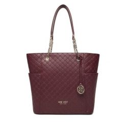 Torebka Nine West. Czerwone shopper bag Nine West, bez wzorów, bez dodatków. Za 269.99 zł.