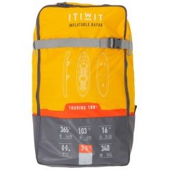 Plecak Itiwit do transportu kajaka X100 2-osobowego. Plecaki ITIWIT, bez wzorów, bez dodatków. Za 129.99 zł.