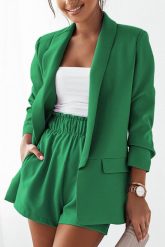 Niezapinana Marynarka w Soczystym Kolorze - Zielona. Zielone marynarki i żakiety Ivon, s, bez wzorów, z elastanu, bez ramiączek. Za 189.90 zł.