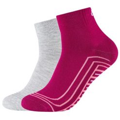 Skarpetki sportowe dla dorosłych 2PPK Basic Cushioned Quarter Socks. Szare skarpetki Skechers, bez wzorów. Za 19.99 zł.