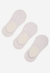 Białe Skarpety Bambusowe 3-pack Typu Stopki Tilannea. Białe skarpetki Born2be, bez wzorów, z jeansu. W wyprzedaży za 10.19 zł.