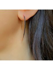 DI GIORGIO Pozłacane kolczyki z cyrkoniami rozmiar: onesize. Czarne kolczyki DI GIORGIO, z cyrkonią, pozłacane. Za 156.98 zł.