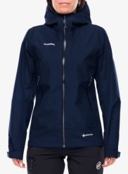 Kurtka w góry damska Mammut Crater Light HS Hooded Jacket. Niebieskie kurtki Mammut, l, bez wzorów, z gore-texu, marine, z kapturem. Za 1,429.99 zł.