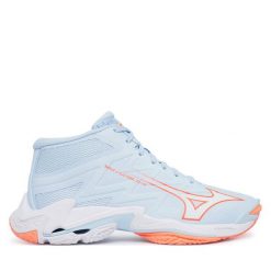 Buty halowe Mizuno. Niebieskie buty treningowe Mizuno, bez wzorów, bez zapięcia, mizuno wave. Za 709.99 zł.