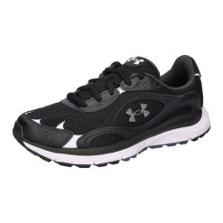 Buty treningowe damskie Under Armour Tech Runner black/black/castlerock. Czarne buty treningowe Under Armour, bez wzorów, z materiału, bez zapięcia, na fitness i siłownię. Za 417.15 zł.