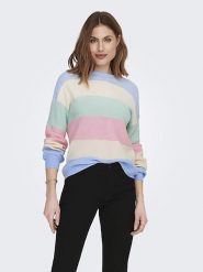 ONLY Sweter ze wzorem rozmiar: L. Swetry ONLY, l, bez wzorów, ze splotem, bez ramiączek. Za 83.62 zł.