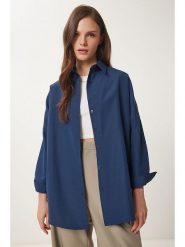 Happiness Istanbul Bluzka w kolorze granatowym rozmiar: 40. Niebieskie bluzki Happiness Istanbul, bez wzorów, bez kołnierzyka, bez ramiączek. Za 56.99 zł.