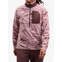 Bluza wspinaczkowa damska Black Diamond Lightweight HZ Poly Fleece. Czerwone bluzy Black Diamond, bez wzorów, sportowe, bez ramiączek, bez kaptura. Za 346.49 zł.