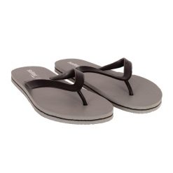 Klapki Softee Coconut szaro-czarne. Czarne klapki Softee, bez wzorów, z gumy, bez obcasa, na płaskiej podeszwie, bez zapięcia. Za 133.99 zł.