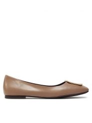 Tory Burch Baleriny 154077 Brązowy. Brązowe baleriny Tory Burch, bez wzorów, ze skóry, bez obcasa, bez zapięcia. Za 869.99 zł.