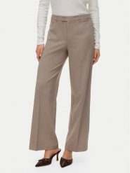 Vero Moda Spodnie materiałowe Texas 10334103 Beżowy Straight Fit. Brązowe spodnie materiałowe Vero Moda, bez wzorów, z materiału. Za 139.99 zł.