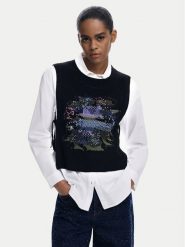 Desigual Koszula Chaleco 25WWCW01 Biały Regular Fit. Białe koszule Desigual, m, bez wzorów, z bawełny, bez kołnierzyka, bez ramiączek. Za 489.99 zł.