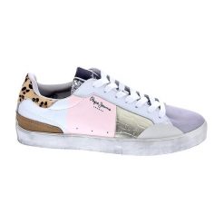 Tenisówki Pepe Jeans Model Lane Sweet W Kolor Nadruk Zwierzęcy. Białe trampki Pepe Jeans, bez wzorów, z jeansu, bez zapięcia. Za 368.45 zł.