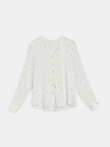 Koszula z metalicznym wzorem - wielobarwny. Koszule Sinsay, l, bez wzorów, bez kołnierzyka, bez ramiączek. Za 49.99 zł.