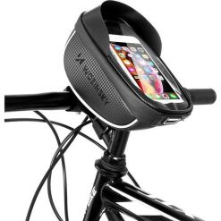 Torba rowerowa na kierownicę Wozinsky pokrowiec na telefon 1 L. Czarne torebki klasyczne Wozinsky, bez wzorów, sportowe, bez dodatków. Za 79.00 zł.