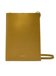 Calvin Klein Torebka Line Ns Crossbody Lth Bag LV04F3005G Zielony. Zielone listonoszki Calvin Klein, bez wzorów, ze skóry, bez dodatków. Za 459.99 zł.