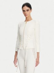 Elisabetta Franchi Marynarka GI-135-51E2 Biały Regular Fit. Białe marynarki i żakiety Elisabetta Franchi, bez wzorów, z syntetyku, bez ramiączek. Za 2,319.00 zł.