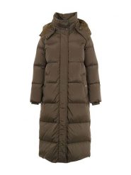 Woolrich Płaszcz puchowy "Kelly" w kolorze ciemnobrązowym rozmiar: XL. Brązowe płaszcze Woolrich, xl, bez wzorów, z puchu, bez kaptura. Za 3,412.43 zł.