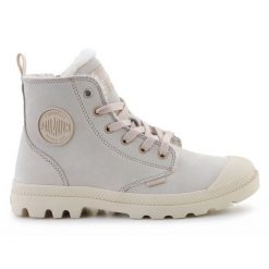 Buty Palladium Pampa Hi Zip Wl 95982-271-M szare. Szare buty treningowe bez wzorów, z materiału, bez zapięcia. Za 744.13 zł.