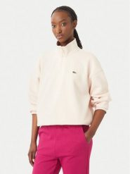 Lacoste Bluza SF5271 Różowy jasny Regular Fit. Czerwone bluzy bez kaptura Lacoste, bez wzorów, z bawełny, bez kaptura. Za 656.99 zł.