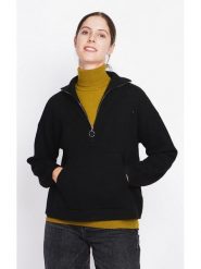 ASSUILI Sweter w kolorze czarnym rozmiar: 36. Czarne swetry Assuili, bez wzorów, klasyczne, bez ramiączek. Za 173.99 zł.