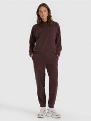 4F Spodnie dresowe joggery damskie - brązowe L. Brązowe spodnie dresowe 4f, bez wzorów, z dresówki. Za 149.99 zł.