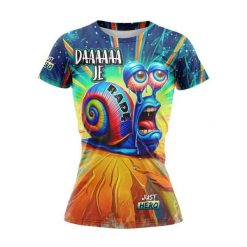 Koszulka do biegania damska Ba Ślimak krótki rękaw. T-shirty sportowe JUST HERO, l, bez wzorów, z dzianiny, bez ramiączek, do biegania. Za 99.00 zł.