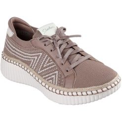 Buty sportowe damskie Skechers Wilshire Blvd Bellevue. Brązowe buty treningowe Skechers, bez wzorów, bez zapięcia, na fitness i siłownię. Za 490.00 zł.