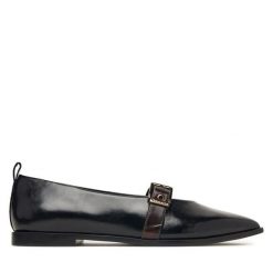 Baleriny Tamaris. Czarne baleriny Tamaris, bez wzorów, bez obcasa, bez zapięcia. Za 364.99 zł.
