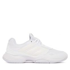 Buty do tenisa adidas. Białe buty treningowe adidas, bez wzorów, bez zapięcia, tenisowe. Za 329.99 zł.
