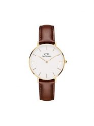 Daniel Wellington Zegarek Petite St Mawes DW00100550 Brązowy. Brązowe, analogowe zegarki Daniel Wellington. Za 519.99 zł.