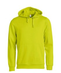 Clique Basic Hoody unisex - bluza z kapturem, visibility green. Zielone bluzy CLIQUE, l, bez wzorów, z bawełny, bez ramiączek, z kapturem. Za 166.63 zł.
