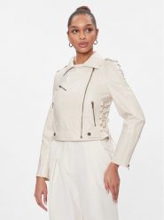 TWINSET Kurtka z imitacji skóry 241TP2300 Beżowy Regular Fit. Brązowe kurtki Twinset, bez wzorów, ze skóry, bez kaptura. Za 519.99 zł.