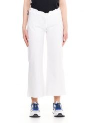 Bluza wygodny z bawełna z sznurek regulacyjny na co dzień. Białe bluzy LEONE 1947 APPAREL, l, bez wzorów, z bawełny, bez kaptura, na fitness i siłownię. Za 261.02 zł.