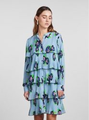 YAS Sukienka codzienna 26029332 Niebieski Regular Fit. Niebieskie sukienki YAS, na co dzień, m, bez wzorów, z syntetyku, bez kołnierzyka, bez ramiączek, proste. Za 249.99 zł.