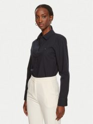 Tommy Hilfiger Koszula WW0WW43344 Granatowy Regular Fit. Niebieskie koszule Tommy Hilfiger, bez wzorów, z bawełny, bez kołnierzyka, bez ramiączek. Za 419.99 zł.