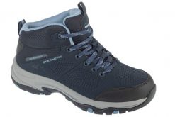 Buty trekkingowe damskie, Trego - Trail Destination. Niebieskie trekkingi Skechers, bez wzorów, z materiału, bez zapięcia, trekkingowe. Za 329.99 zł.