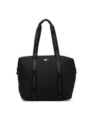 Tommy Jeans Torebka Tjw Ess Daily Tote AW0AW19039 Czarny. Czarne torebki klasyczne Tommy Jeans, bez wzorów, z jeansu, bez dodatków. Za 329.99 zł.