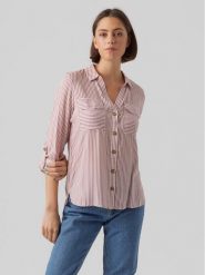 Vero Moda Koszula Bumpy 10275283 Różowy Regular Fit. Czerwone koszule Vero Moda, xs, bez wzorów, z wiskozy, bez kołnierzyka, bez ramiączek. Za 89.99 zł.