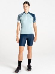 Dare 2b Koszulka kolarska "Flutter Jersey" w kolorze błękitno-granatowym rozmiar: 40. Niebieskie t-shirty sportowe Dare 2b, bez wzorów, z jersey, bez ramiączek, rowerowe. Za 114.71 zł.