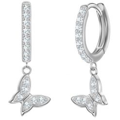 Glanzstücke München Kolczyki Kola Motyl z Srebra Sterling w srebrze z Cyrkonia 1 ct Damski. Białe kolczyki Glanzstücke München, z cyrkonią, srebrne. Za 220.99 zł.