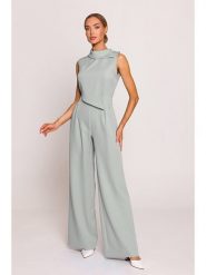 Made of emotion Kombinezon w kolorze miętowym rozmiar: XL. Brązowe kombinezony Made Of Emotion, xl, bez wzorów, bez kołnierzyka, bez ramiączek. Za 228.38 zł.