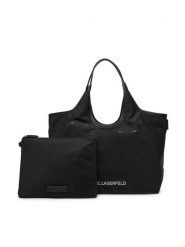 KARL LAGERFELD Torebka A3W30116 Czarny. Czarne shopper bag KARL LAGERFELD, bez wzorów, ze skóry, bez dodatków. Za 629.99 zł.
