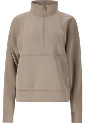 Kurtka polarowa damska z półzamkiem Athlecia Jillnana. Brązowe kurtki Athlecia, bez wzorów, z materiału, eleganckie, bez kaptura. Za 234.00 zł.