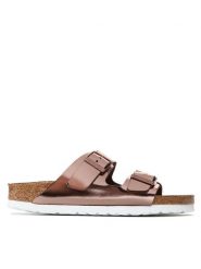 Birkenstock Klapki Arizona 0952093 Złoty. Czerwone klapki Birkenstock, bez wzorów, ze skóry, bez obcasa, bez zapięcia. Za 539.99 zł.